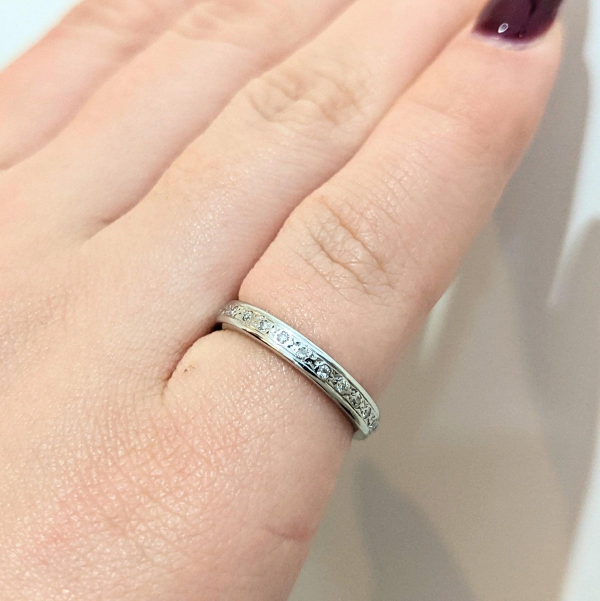 Alliance en or blanc et diamants - Castafiore