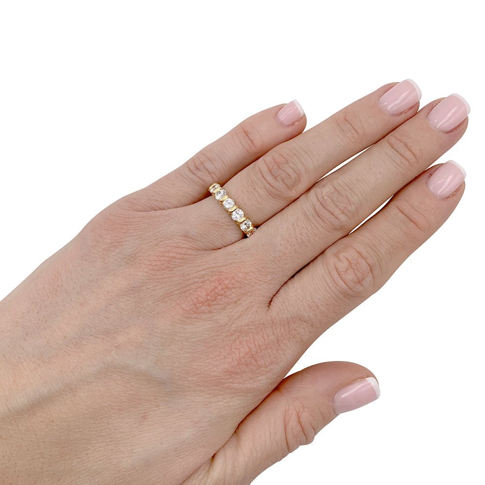 Alliance or jaune, diamants - Castafiore