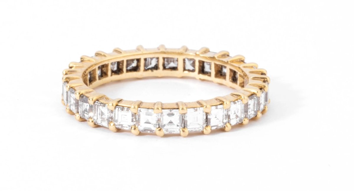 Alliance or jaune en diamant princesse - Castafiore