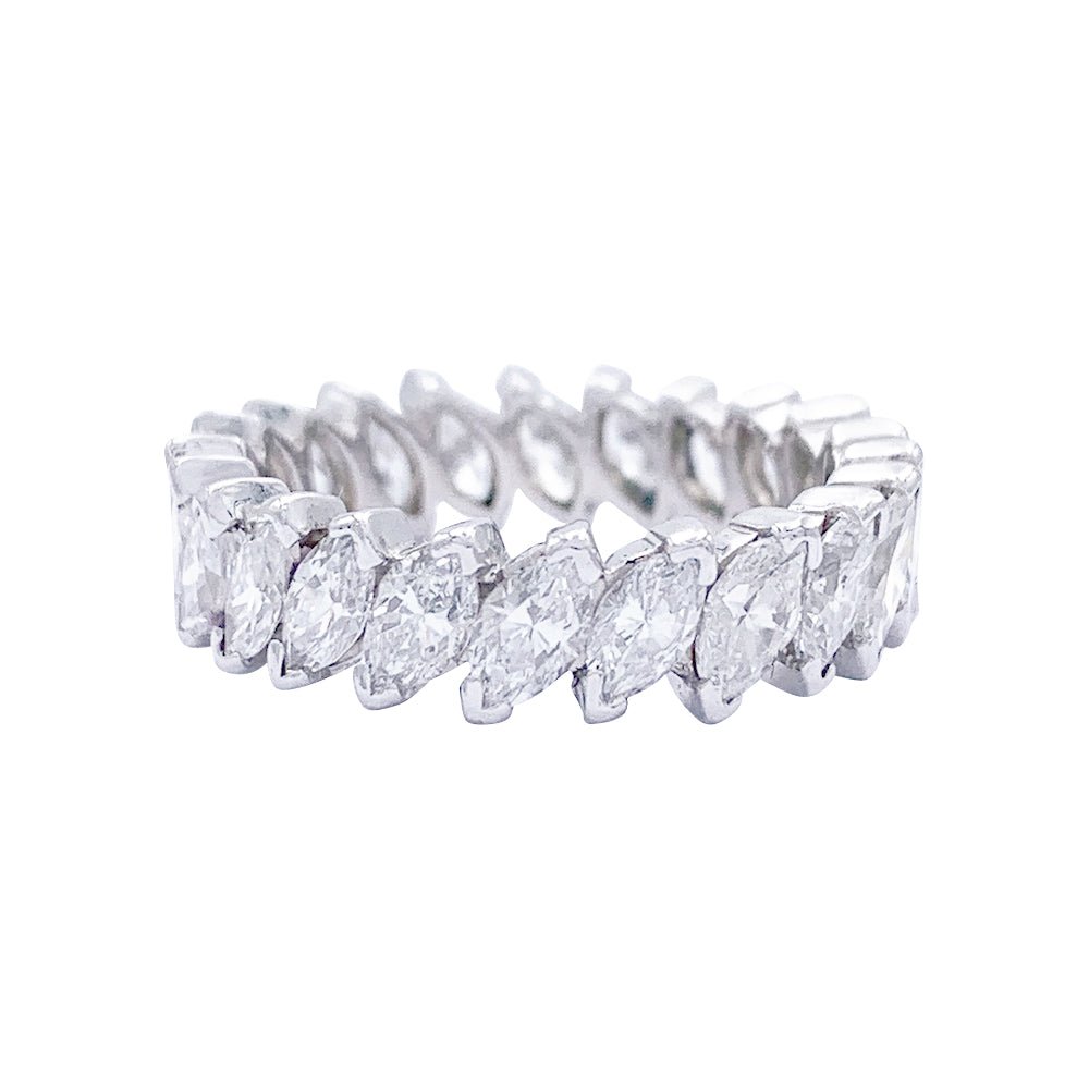 Alliance platine et diamants navettes - Castafiore