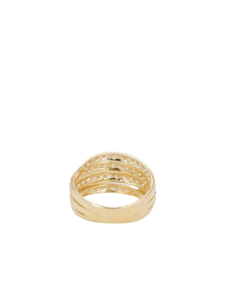 Bague 4 corps en or jaune et diamants - Castafiore