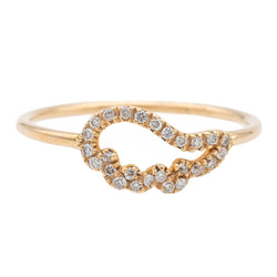 Bague Aile d'ange en or rose et diamants - Castafiore