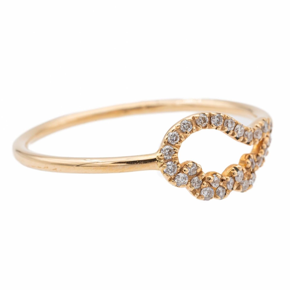 Bague Aile d'ange en or rose et diamants - Castafiore