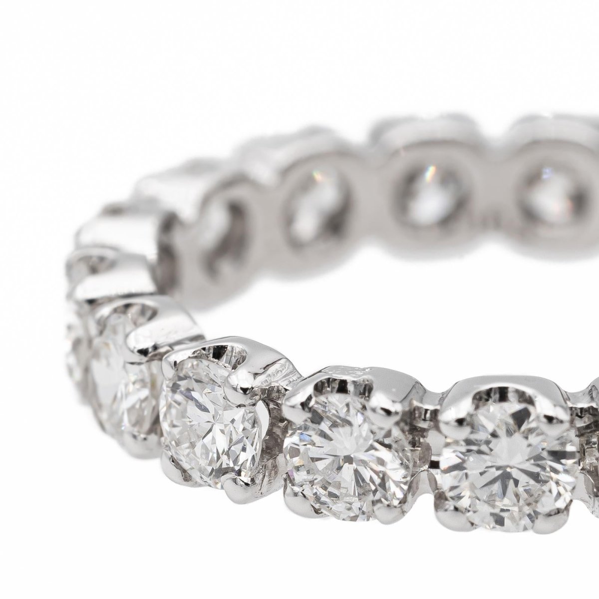 Bague Alliance américaine en or blanc et diamants - Castafiore