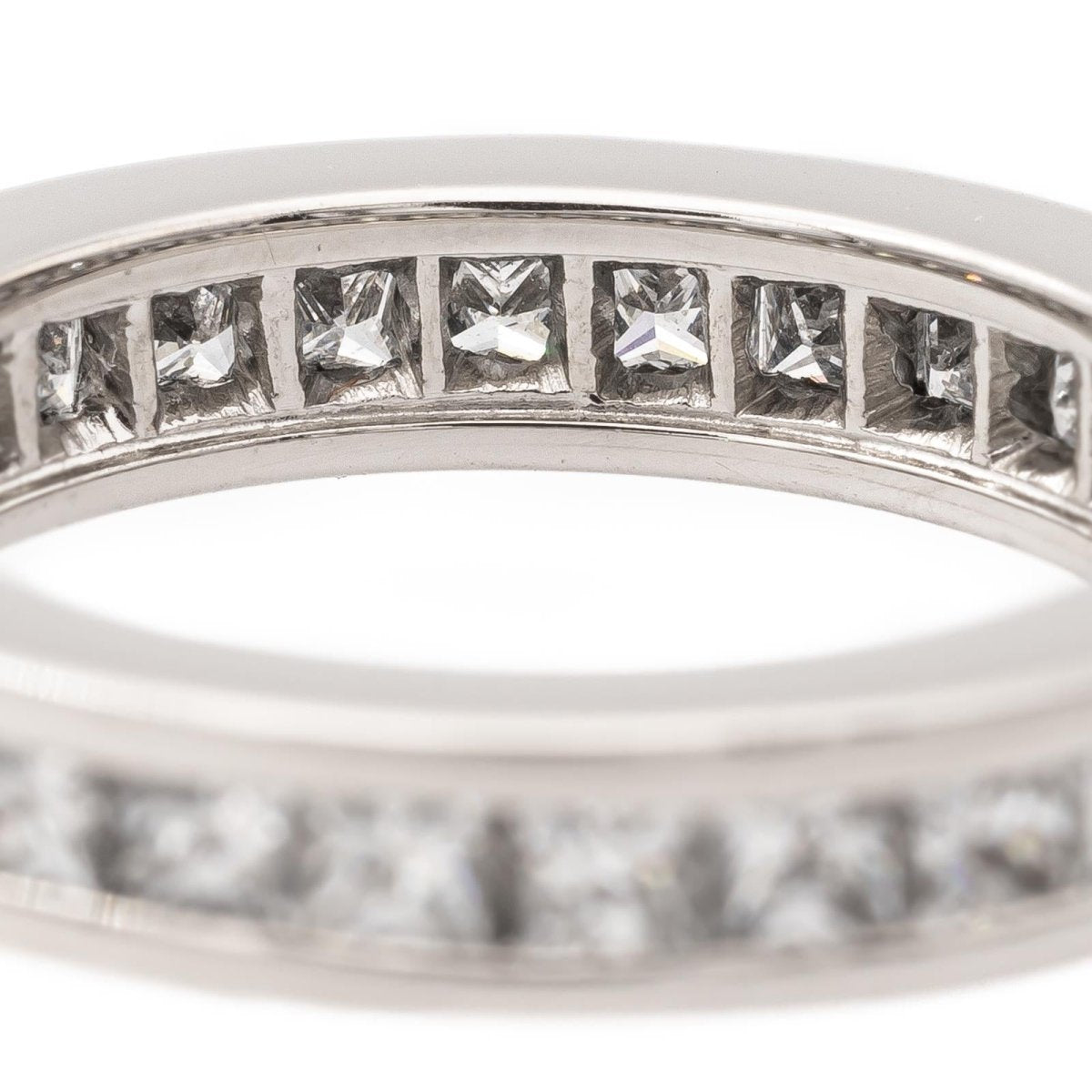 Bague Alliance américaine en or blanc et diamants - Castafiore