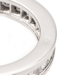 Bague Alliance américaine en or blanc et diamants - Castafiore