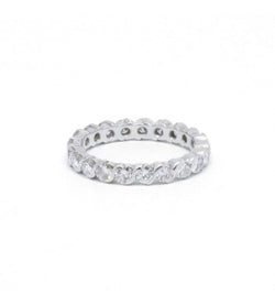 Bague Alliance américaine en or blanc et diamants - Castafiore