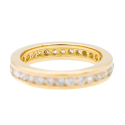 Bague Alliance américaine en or jaune et diamants - Castafiore