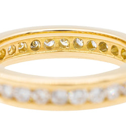 Bague Alliance américaine en or jaune et diamants - Castafiore