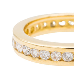 Bague Alliance américaine en or jaune et diamants - Castafiore