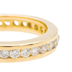 Bague Alliance américaine en or jaune et diamants - Castafiore