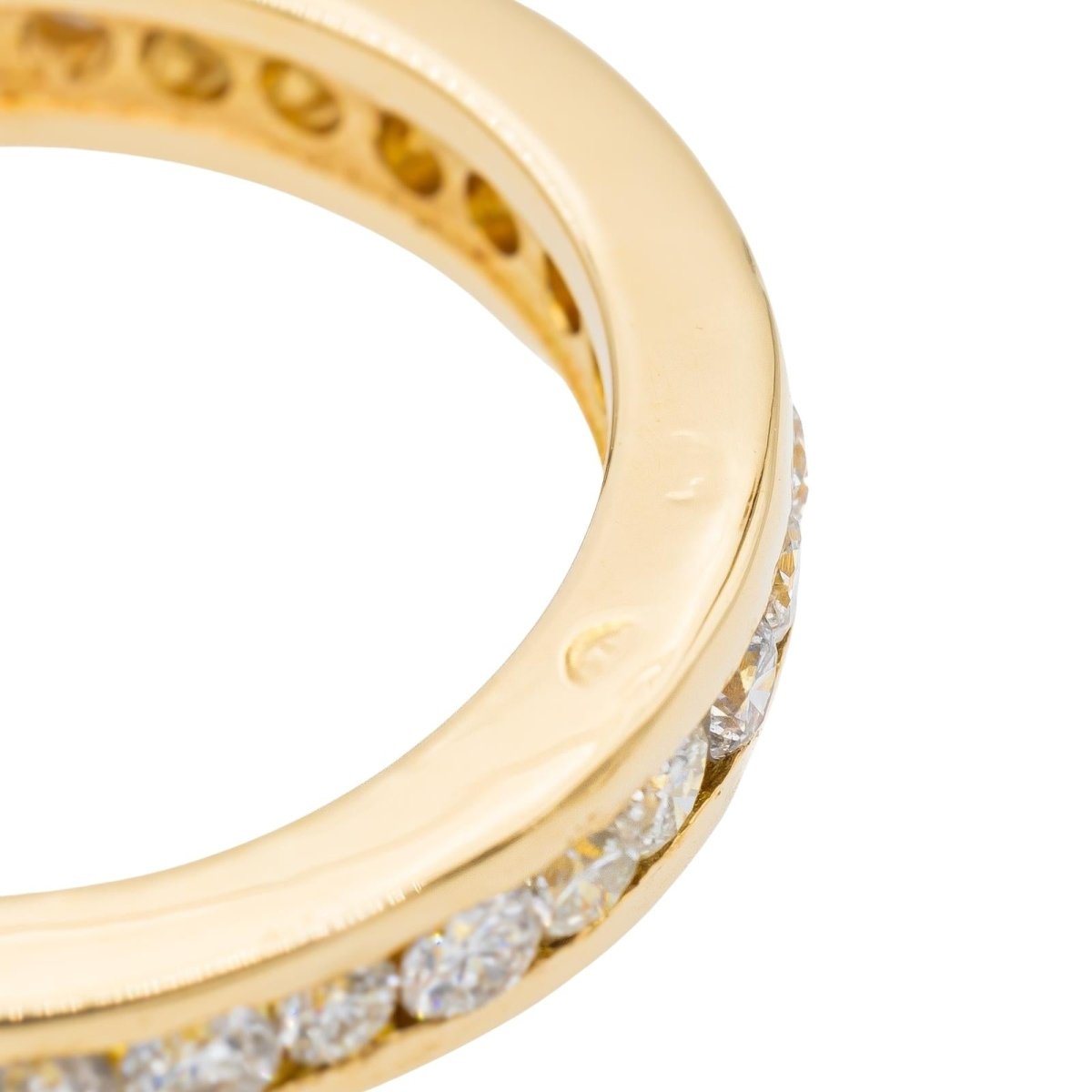 Bague Alliance américaine en or jaune et diamants - Castafiore