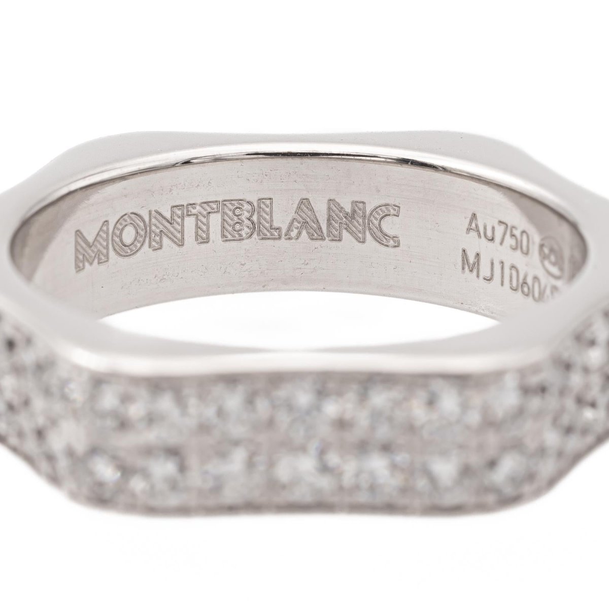 Bague Alliance américaine MONTBLANC "4810" en or blanc et diamants - Castafiore