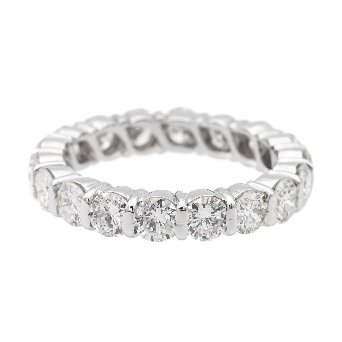 Bague Alliance américaine Or blanc Diamant - Castafiore