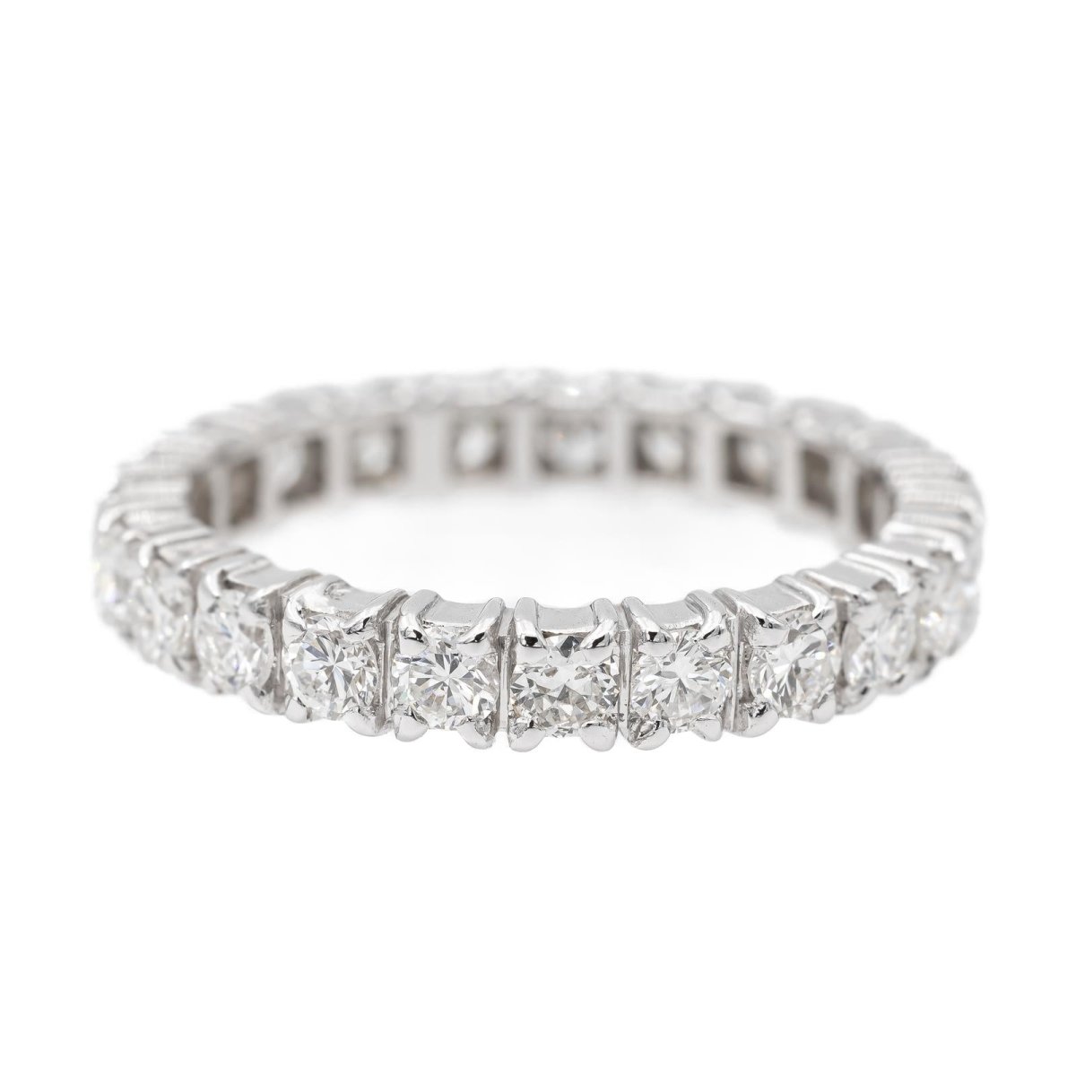 Bague Alliance américaine Or blanc Diamant - Castafiore