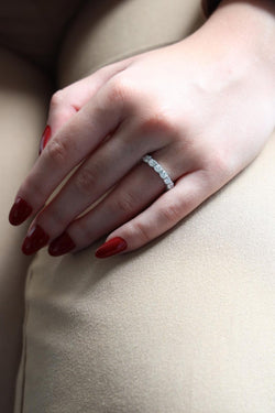 Bague Alliance américaine Or blanc Diamant - Castafiore