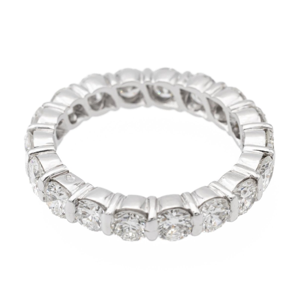 Bague Alliance américaine Or blanc Diamant - Castafiore
