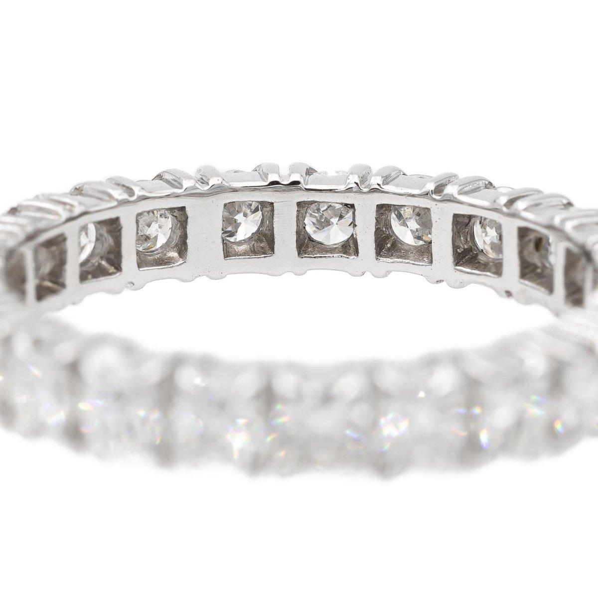 Bague Alliance américaine Or blanc Diamant - Castafiore