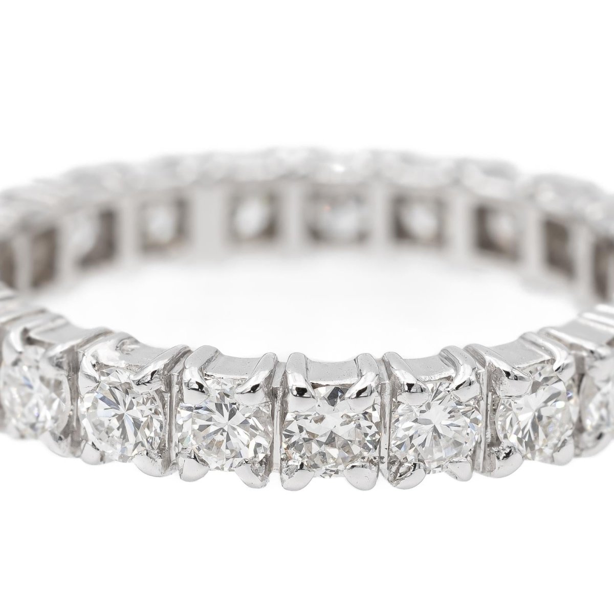 Bague Alliance américaine Or blanc Diamant - Castafiore