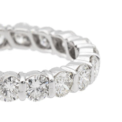 Bague Alliance américaine Or blanc Diamant - Castafiore