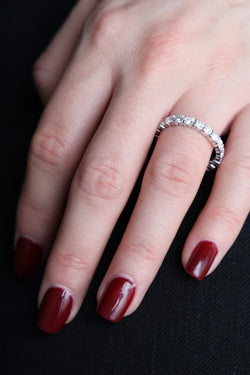 Bague Alliance américaine Platine Diamant - Castafiore