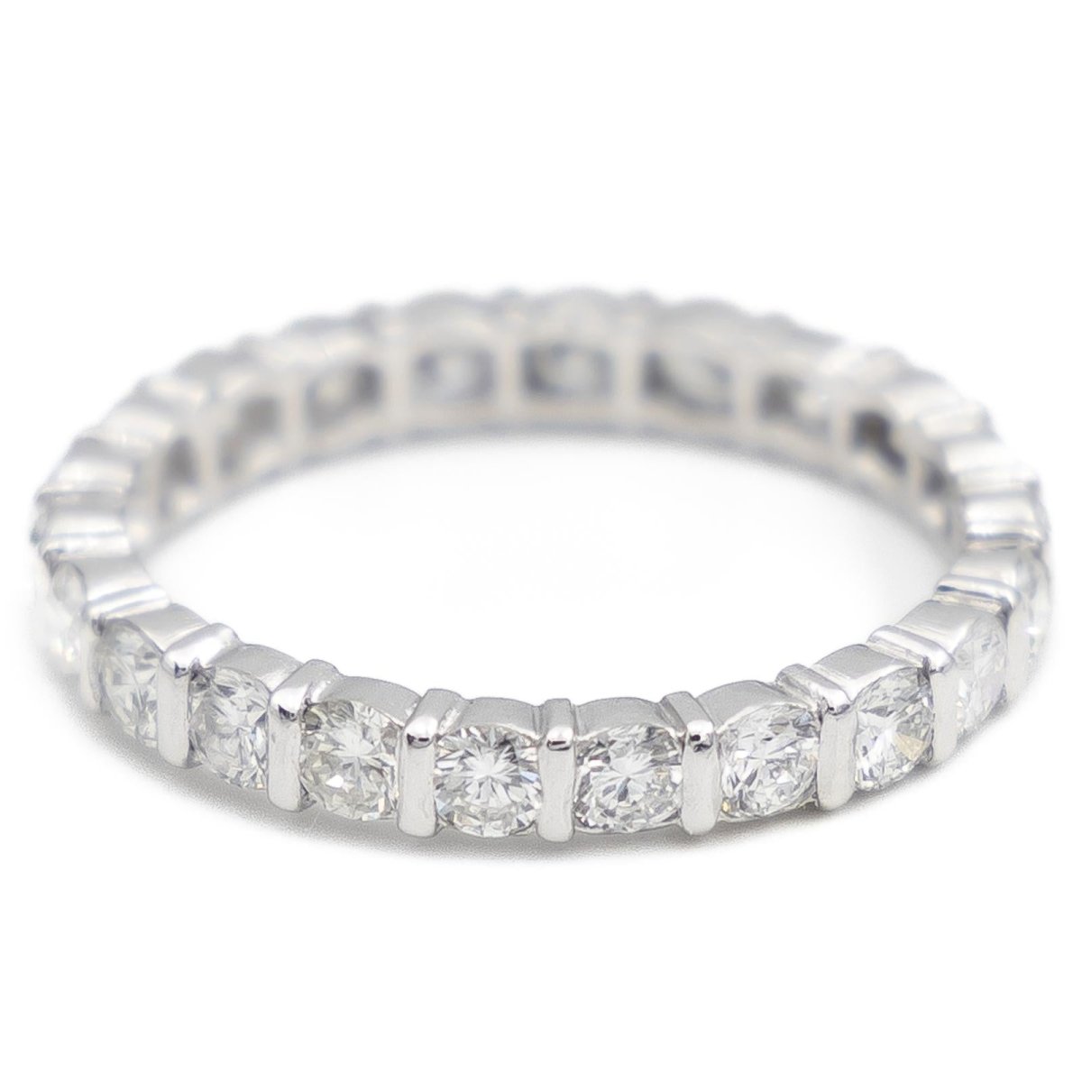 Bague Alliance américaine Platine Diamant - Castafiore