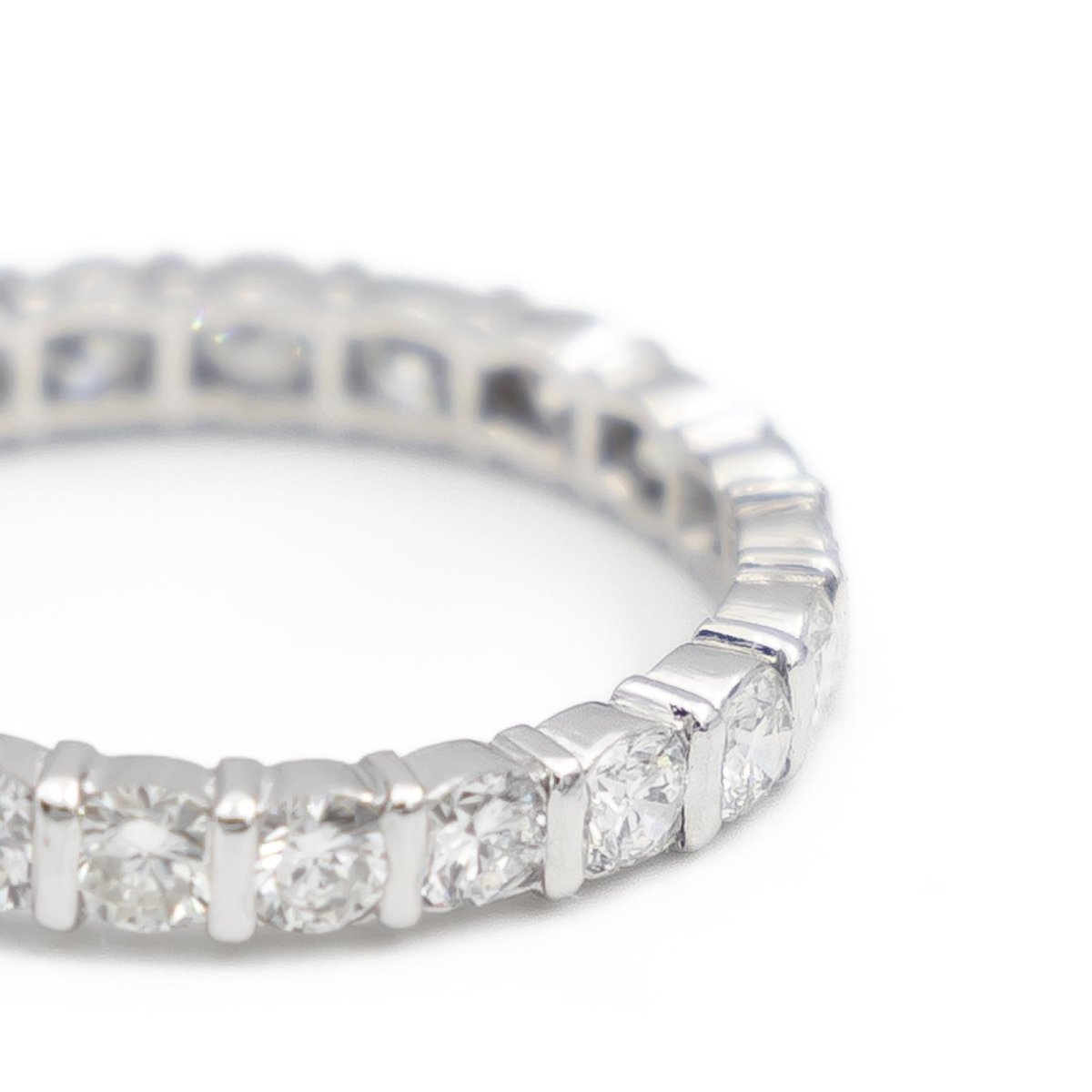 Bague Alliance américaine Platine Diamant - Castafiore