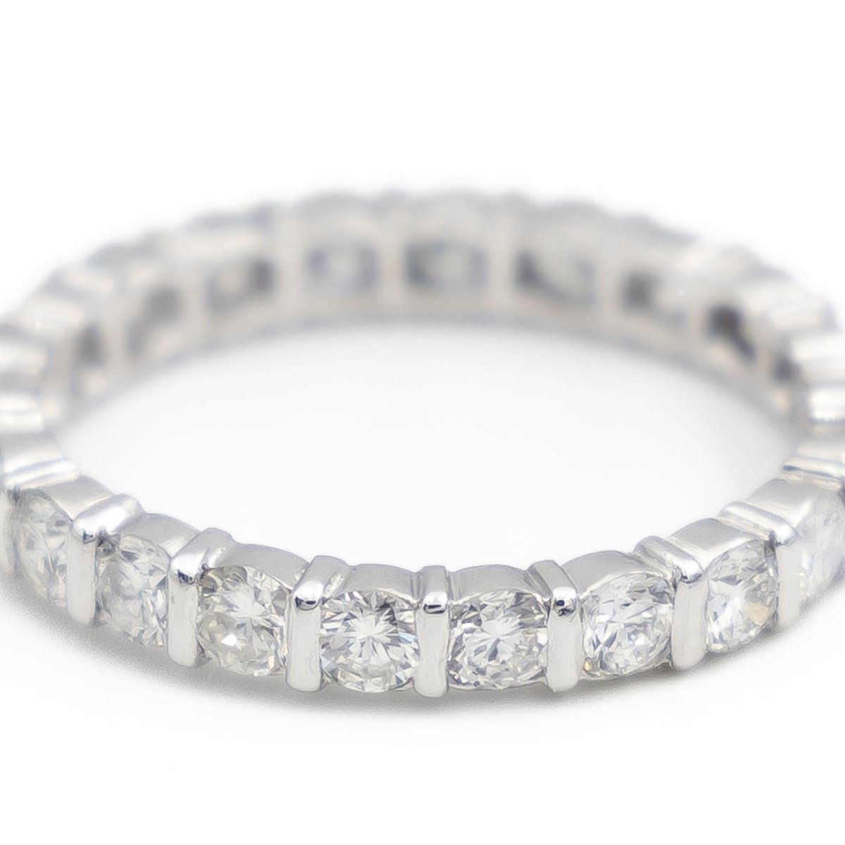 Bague Alliance américaine Platine Diamant - Castafiore