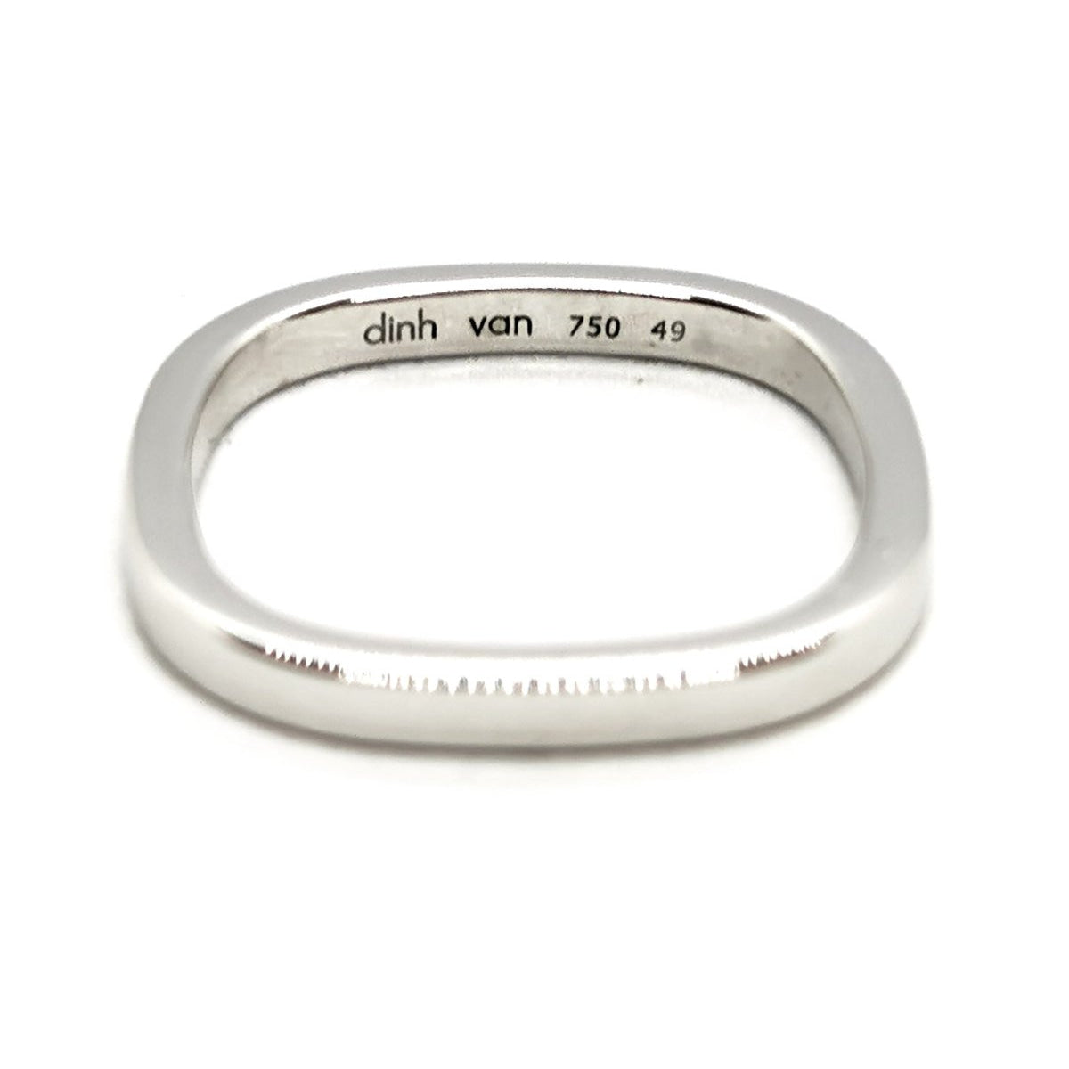 Bague Alliance carrée DINH VAN en or blanc - Castafiore