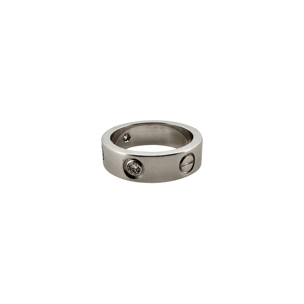 Bague Alliance CARTIER "Love" en or blanc et diamants - Castafiore