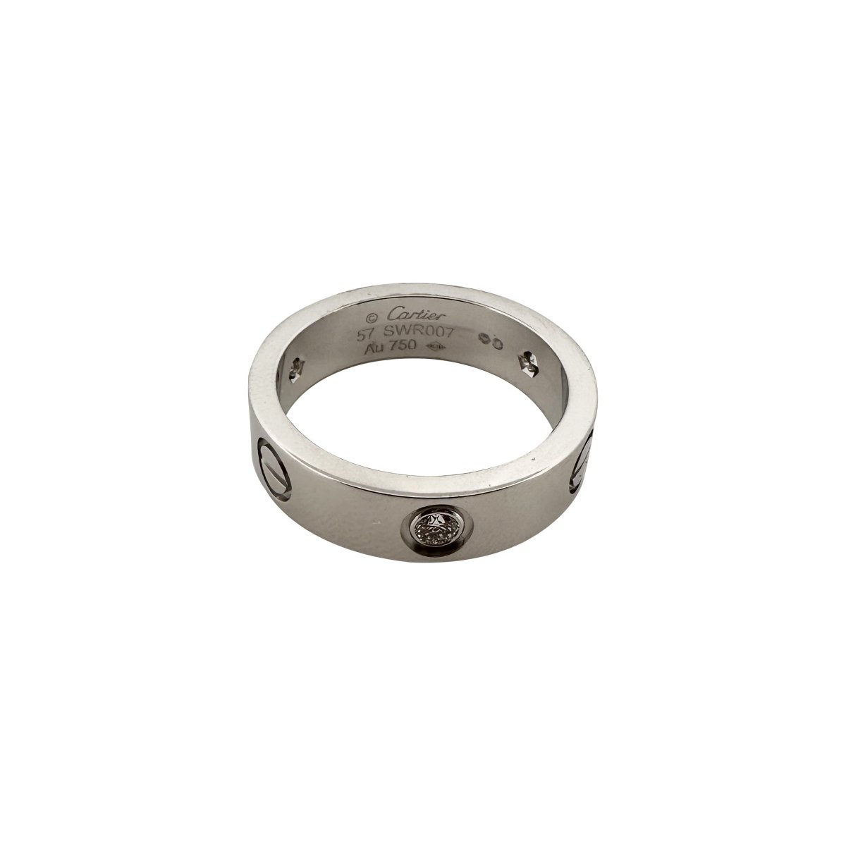 Bague Alliance CARTIER "Love" en or blanc et diamants - Castafiore