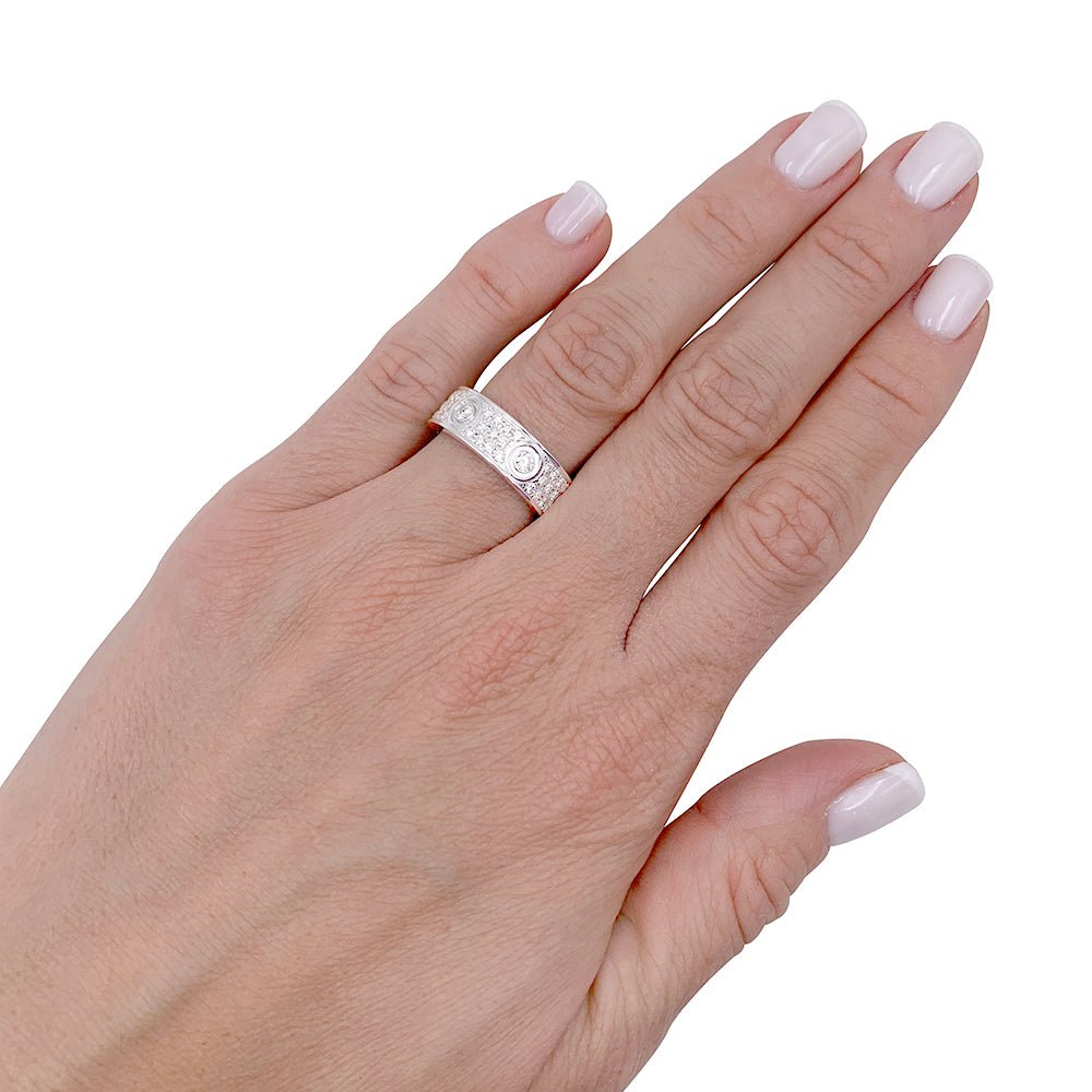 Bague Alliance CARTIER "Love" en or blanc et diamants - Castafiore
