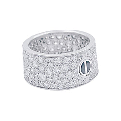 Bague Alliance CARTIER "Love" en or blanc et diamants - Castafiore