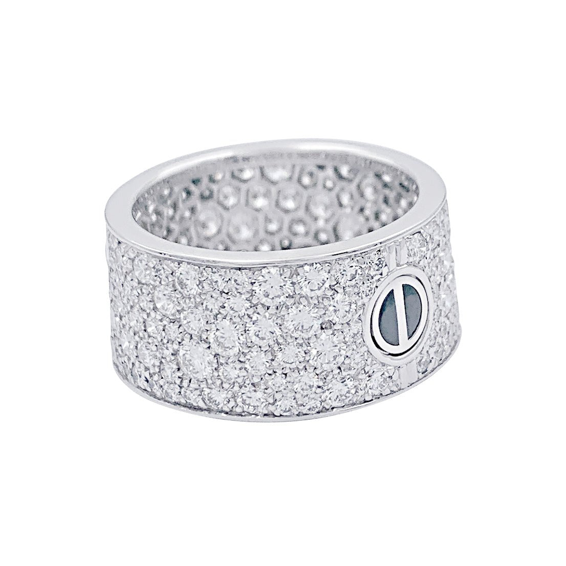 Bague Alliance CARTIER "Love" en or blanc et diamants - Castafiore