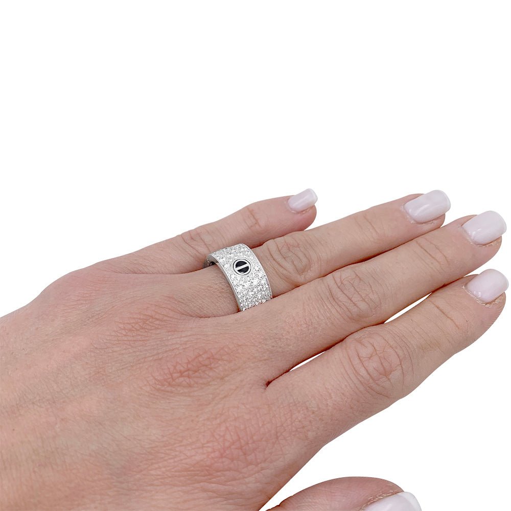 Bague Alliance CARTIER "Love" en or blanc et diamants - Castafiore