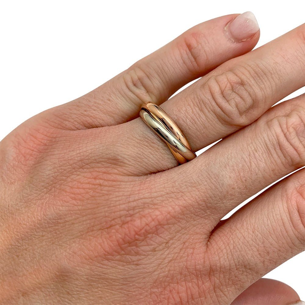 Bague Alliance CARTIER "Trinity" en trois ors - Castafiore