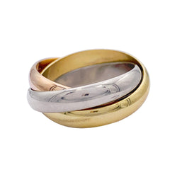 Bague Alliance CARTIER "Trinity" en trois ors - Castafiore