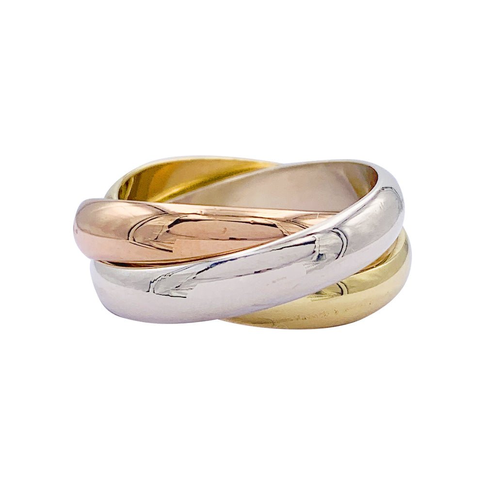 Bague Alliance CARTIER "Trinity" en trois ors - Castafiore