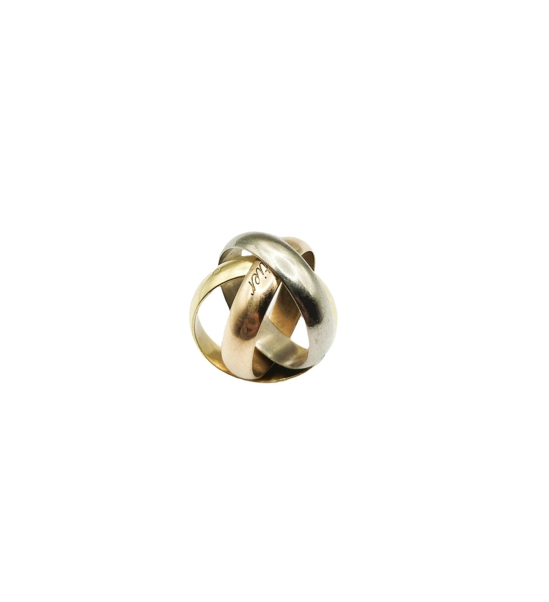 Bague Alliance CARTIER "Trinity" en trois ors - Castafiore