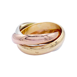 Bague Alliance CARTIER "Trinity" en trois ors - Castafiore