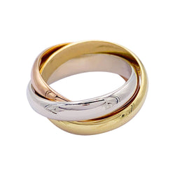 Bague Alliance CARTIER "Trinity" en trois ors - Castafiore