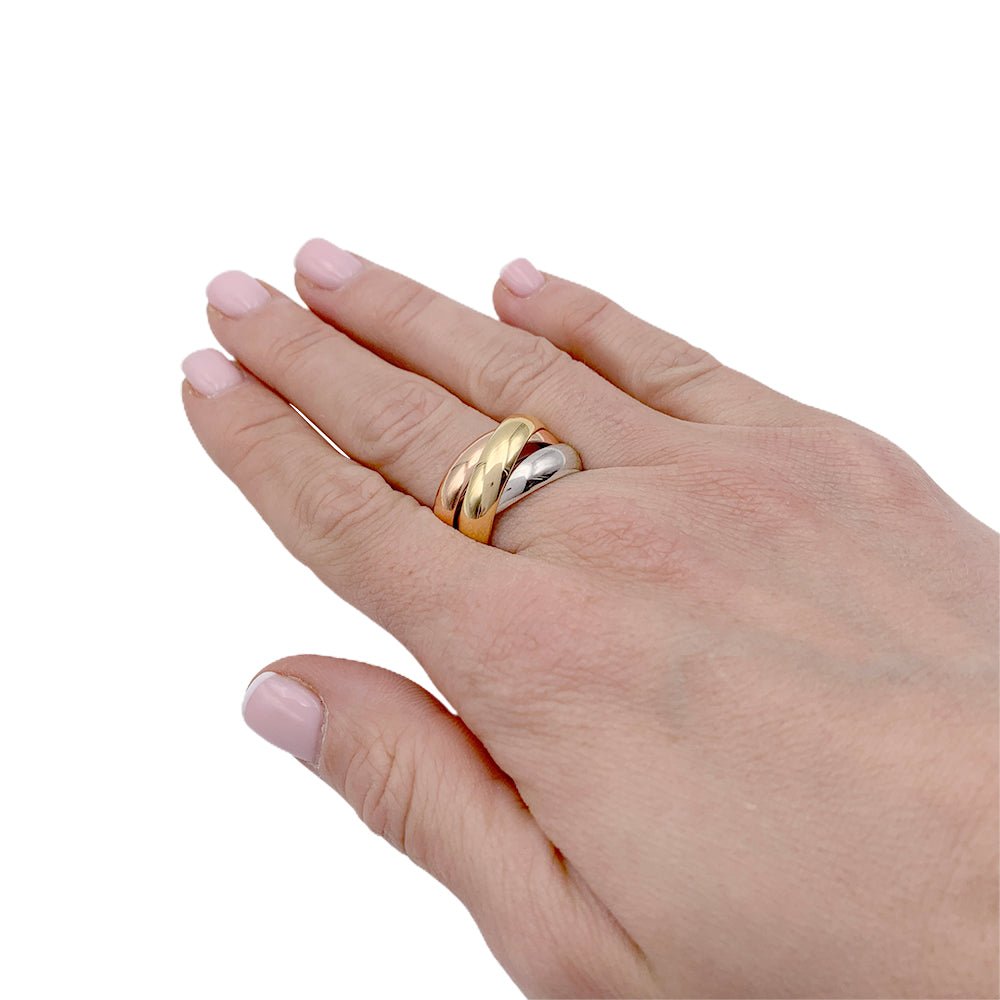 Bague Alliance CARTIER "Trinity" en trois ors - Castafiore