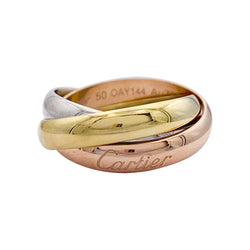 Bague Alliance CARTIER "Trinity" en trois ors - Castafiore