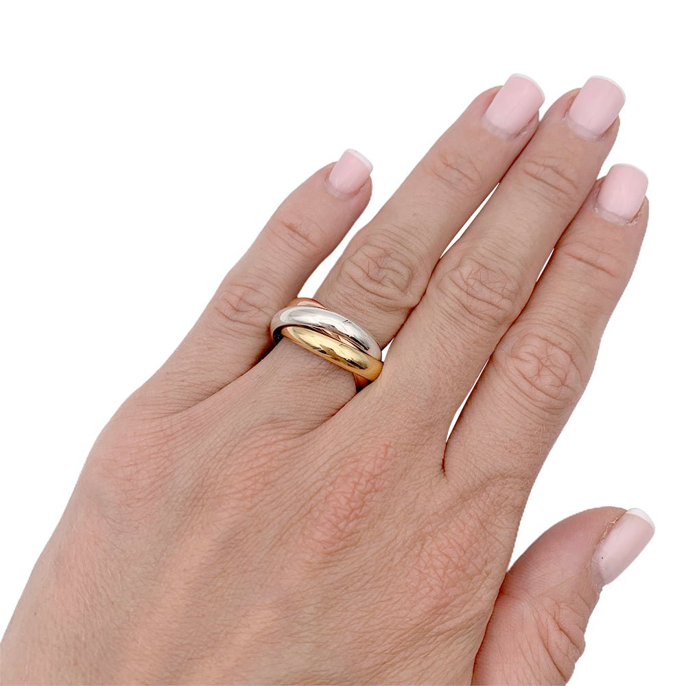 Bague Alliance CARTIER "Trinity" en trois ors - Castafiore