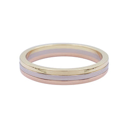 Bague Alliance CARTIER "Vendôme Louis Cartier" en trois ors - Castafiore