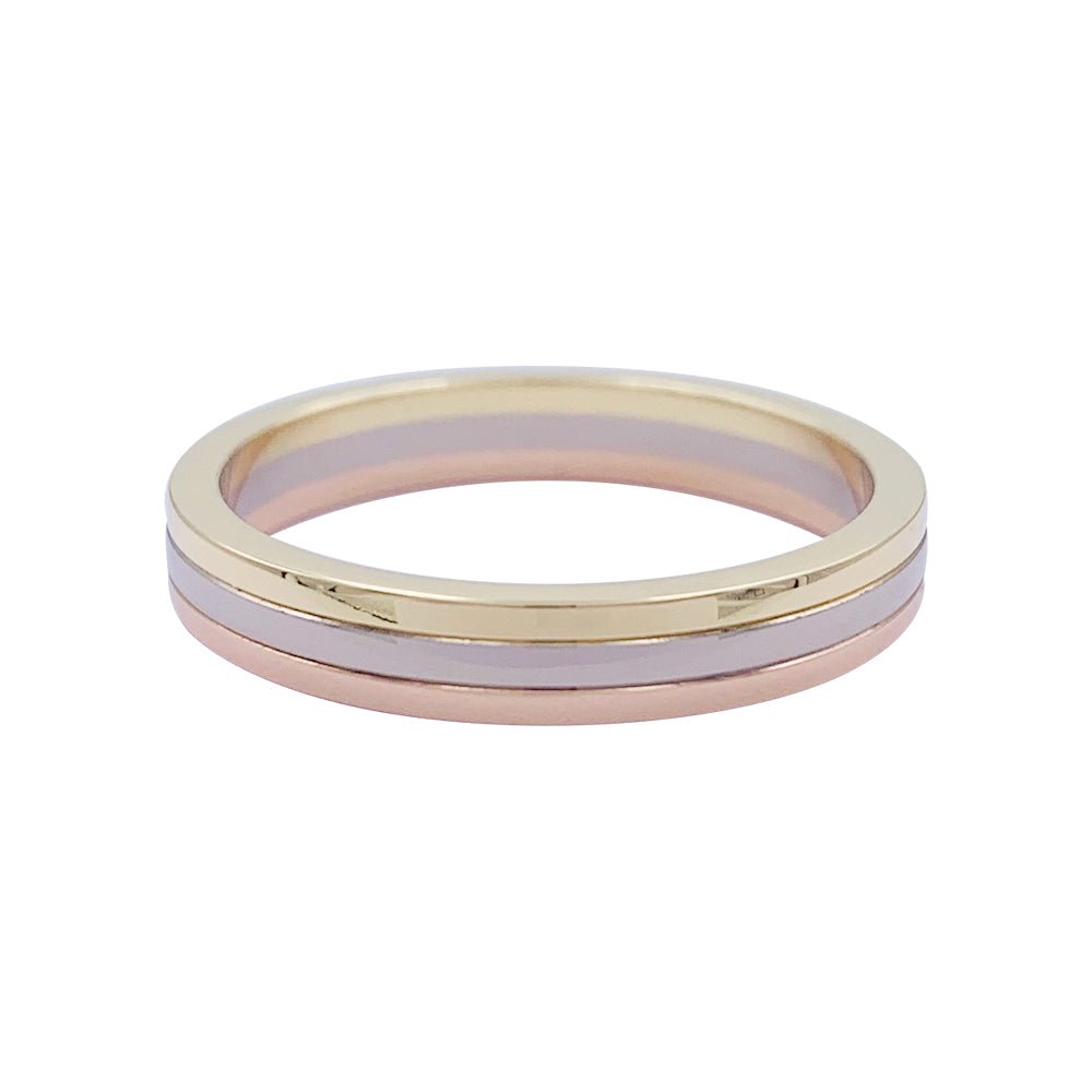 Bague Alliance CARTIER "Vendôme Louis Cartier" en trois ors - Castafiore