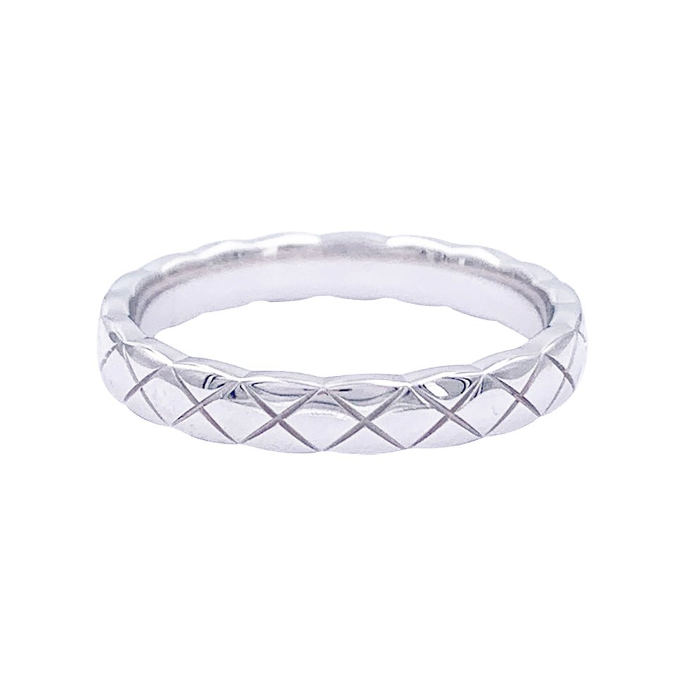 Bague alliance Chanel, "Coco Crush", or blanc. - Castafiore