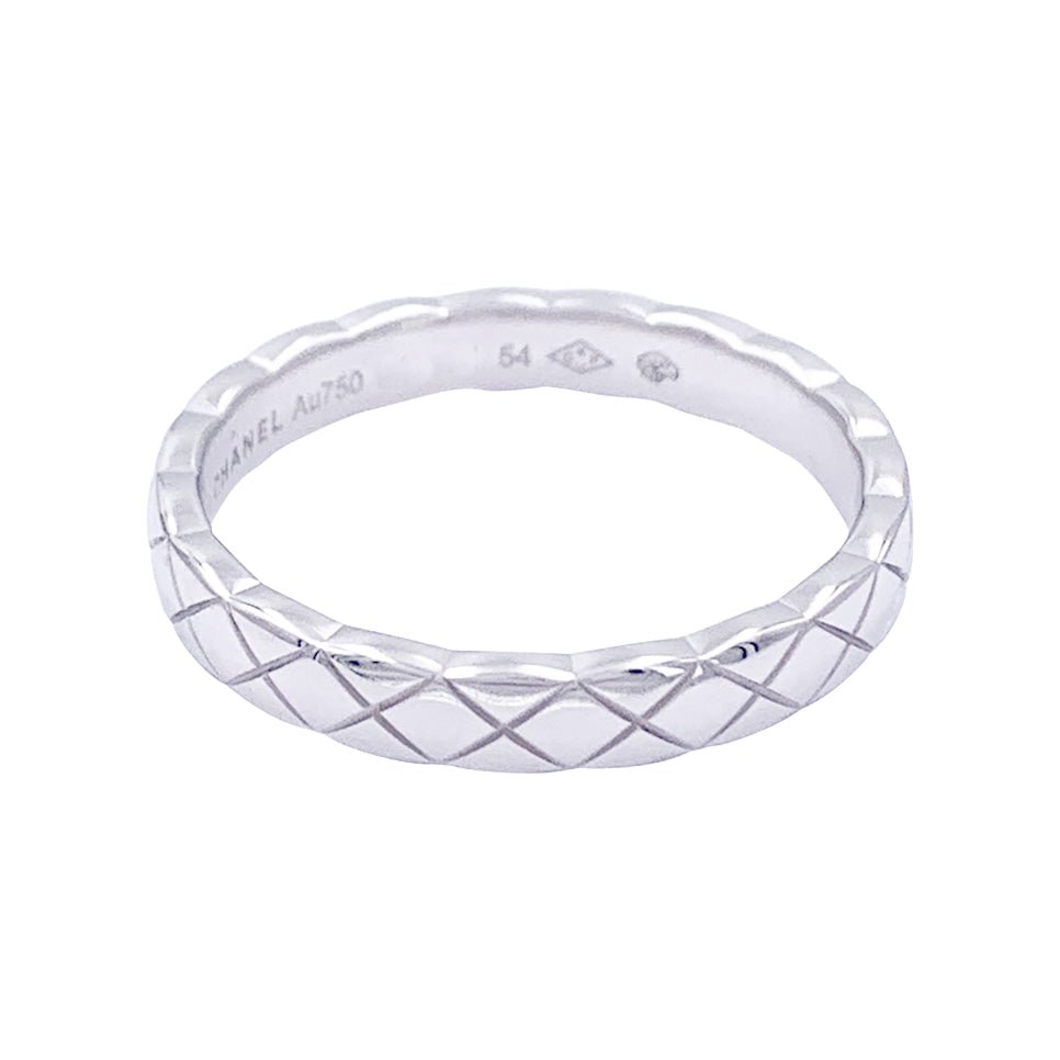 Bague alliance Chanel, "Coco Crush", or blanc. - Castafiore