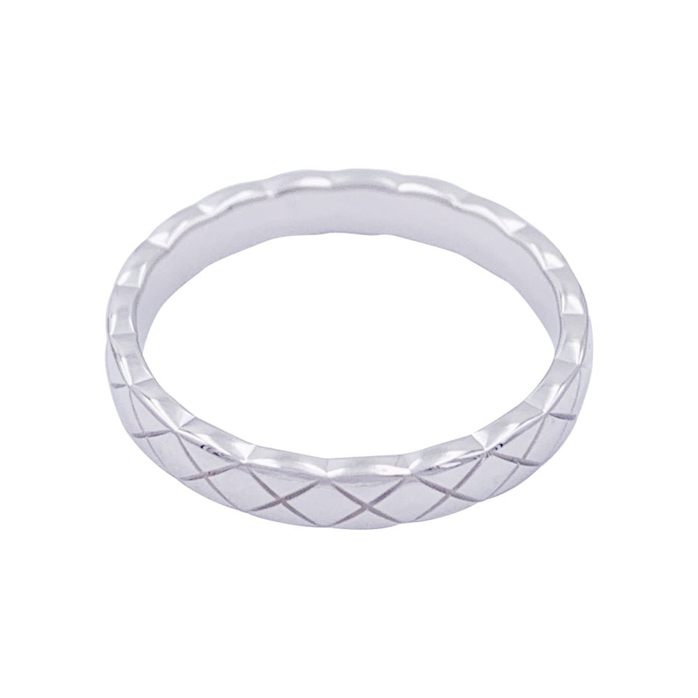 Bague alliance Chanel, "Coco Crush", or blanc. - Castafiore