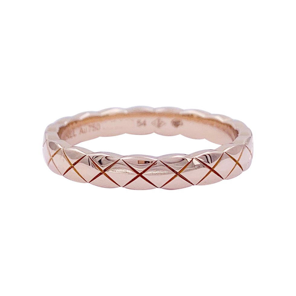 Bague alliance Chanel, "Coco Crush", or rose. - Castafiore